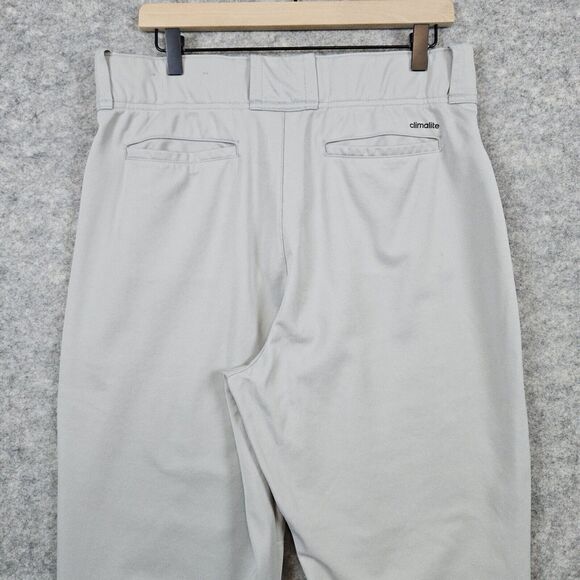 Adidas Climalite Men's Athletic Pants Size L Lt Gray Baseball Softball Polyester - Picture 14 of 16